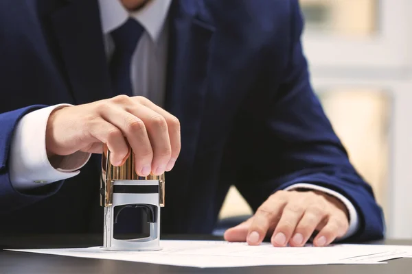 Notary public in office — Stock Photo, Image