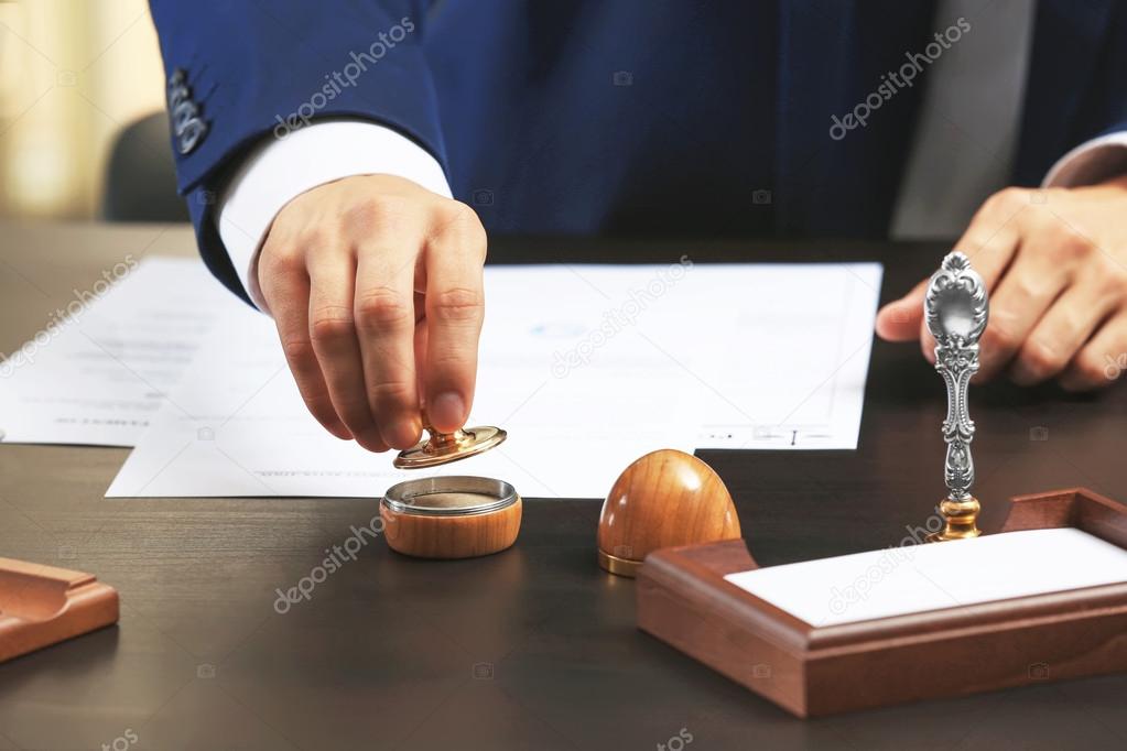 Notary public in office