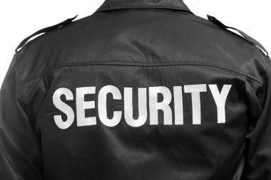 Erkek güvenlik görevlisi arkası