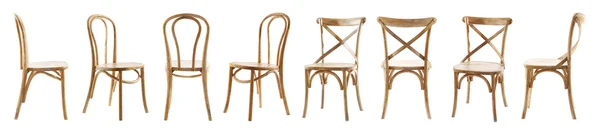 Collage aus stilvollen Stühlen — Stockfoto