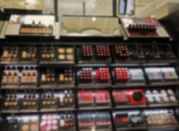 Decorative cosmetics on shelves — Stock Photo, Image