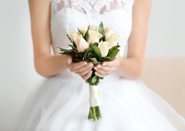 Bride in beautiful dress  