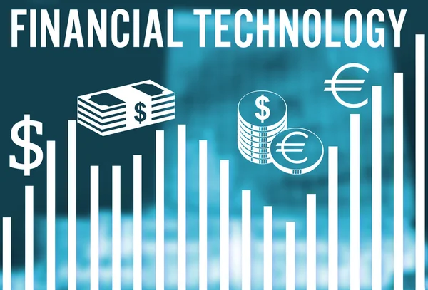 Концепция финансовых технологий. — стоковое фото