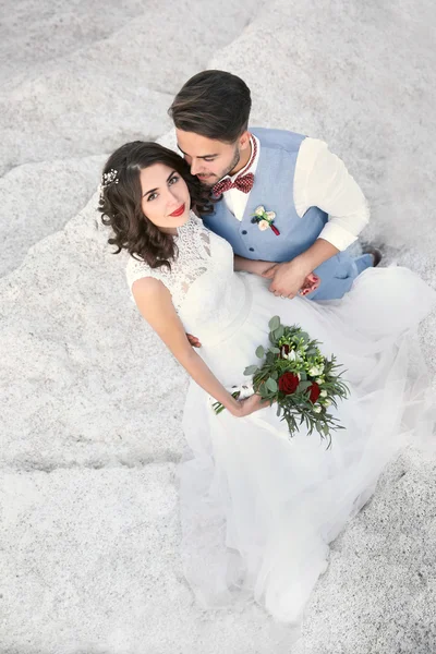 Sposa e sposo il giorno del matrimonio — Foto Stock