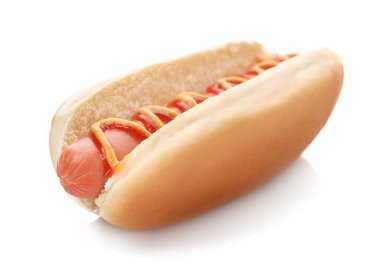 Hot Dog with mustard clipart