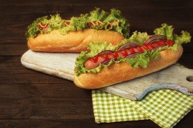 lezzetli sosisli sandviç 