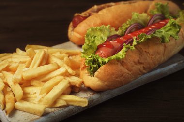 lezzetli sosisli sandviç 