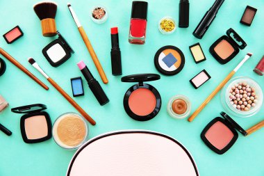 Dekoratif kozmetik renk arka plan ayarla