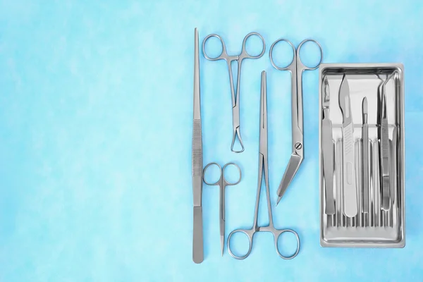 Flat lay of medical instruments — Stock Photo, Image