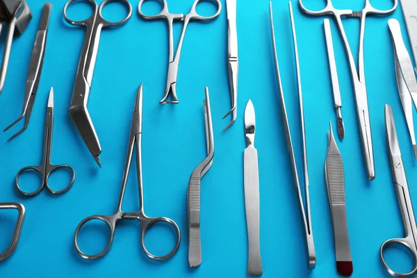 Flat lay of medical instruments — Stock Photo, Image