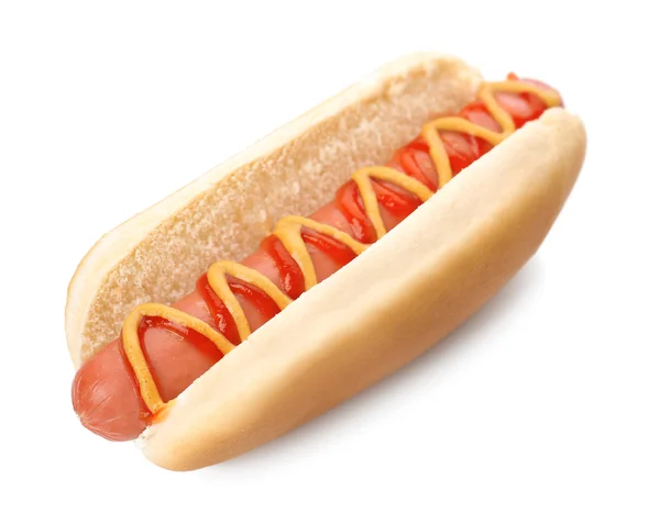 Hot dog con senape — Foto Stock