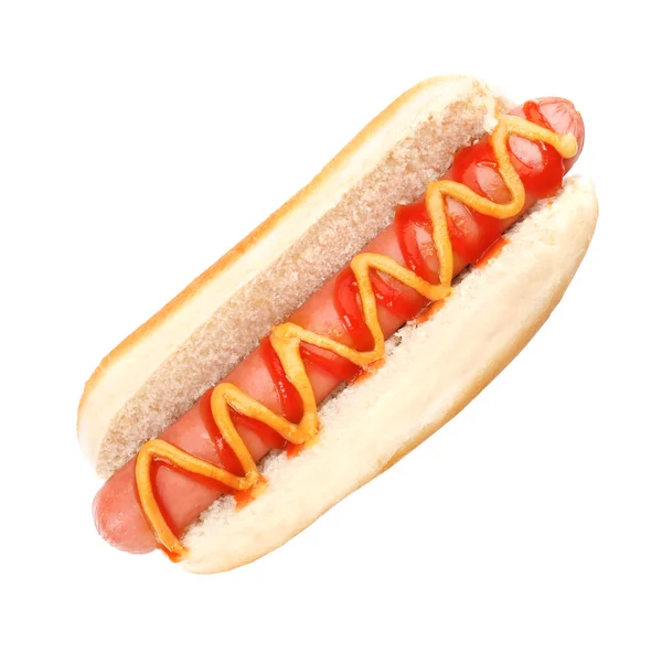 Hot Dog mit Senf — Stockfoto