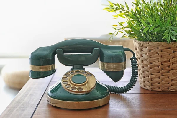 Vintage telephone in interior — Stock Photo, Image