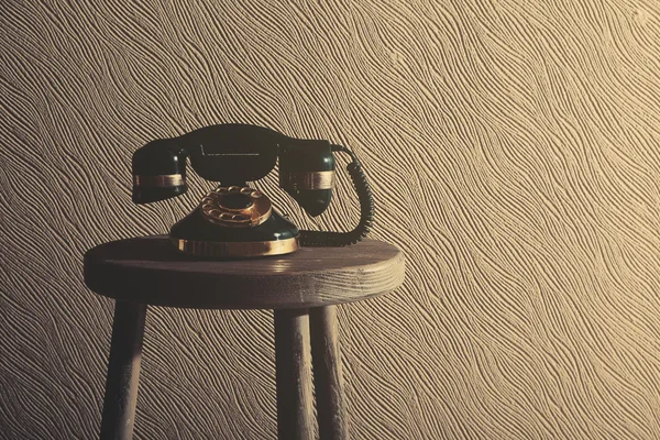 Vintage telephone in interior — Stock Photo, Image