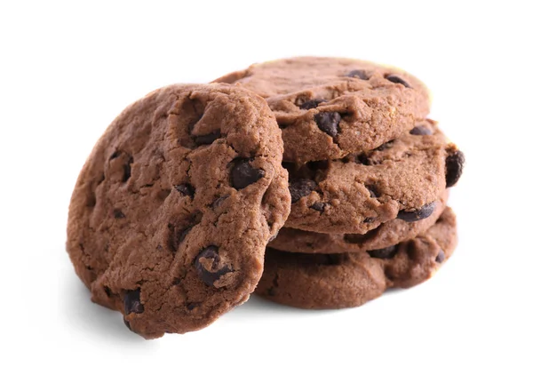 Oat biscuits with chocolate — Stock Photo, Image