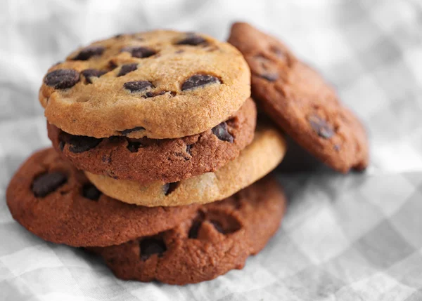 Oat biscuits with chocolate — Stock Photo, Image