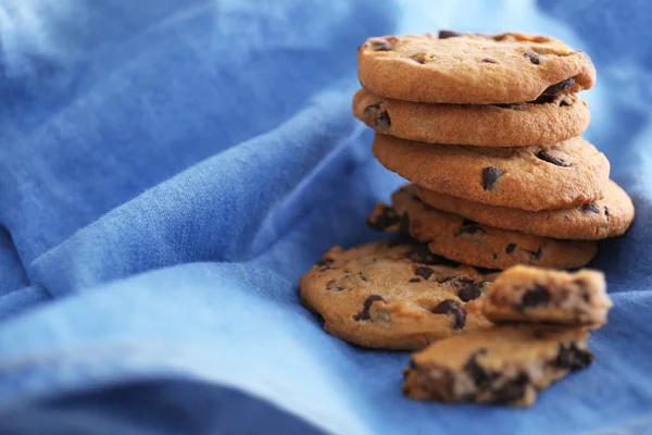 Oat biscuits with chocolate — Stock Photo, Image