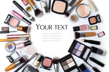 beyaz zemin üzerine Dekoratif kozmetik