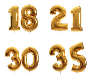 Altın doğum günü balonları