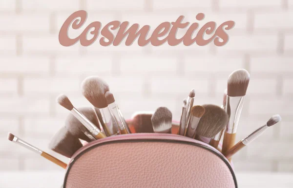 Set van cosmetische borstels — Stockfoto