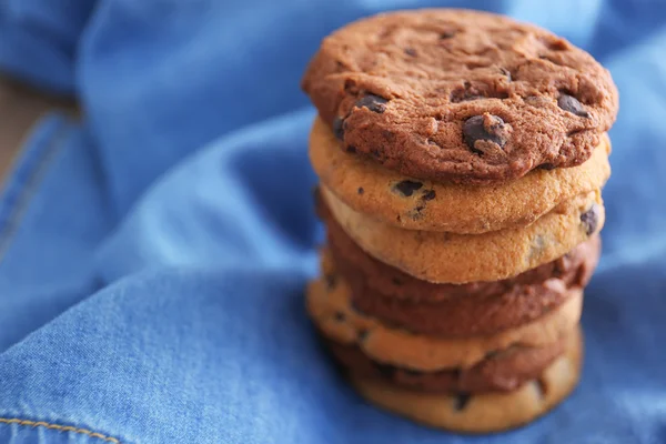 Havreflarn med choklad — Stockfoto