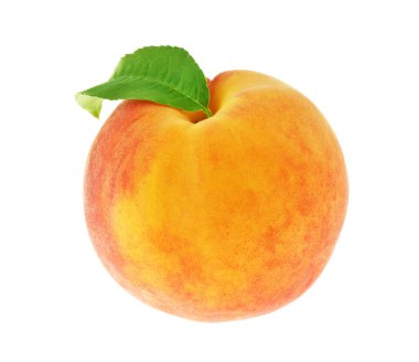 beyaz zemin üzerine taze şeftali