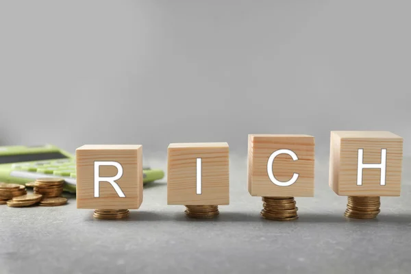 Wooden cubes with space for text — Stock Photo, Image