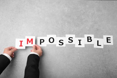 İnsan eli kelime imkansız mümkün içine dönüm