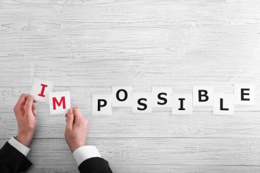 İnsan eli kelime imkansız mümkün içine dönüm