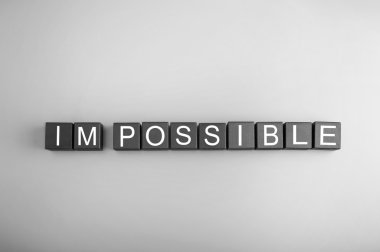 Turning word impossible into possible clipart