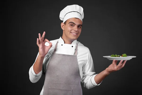 Jonge chef kok — Stockfoto