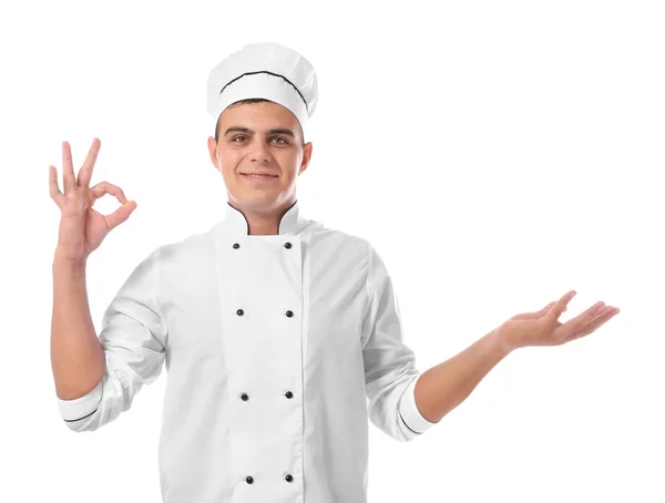 Genç şef aşçı — Stok fotoğraf