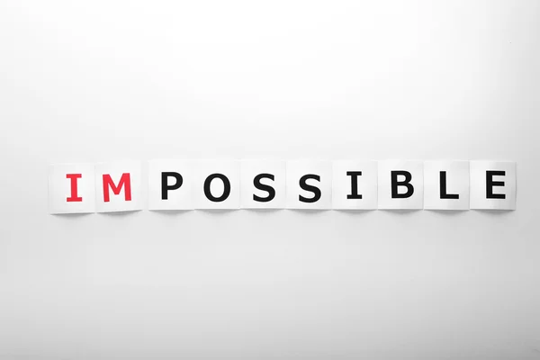 Transformar a palavra impossível em possível — Fotografia de Stock