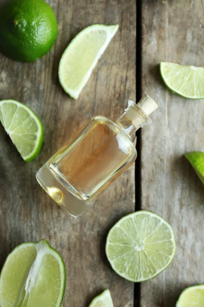 Bottle with mint oil — Stock Photo, Image