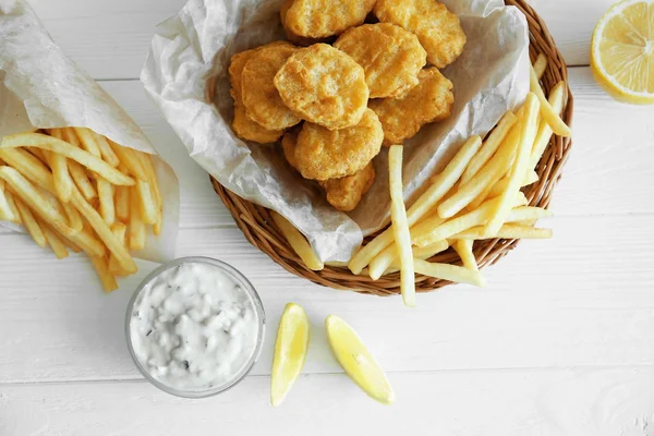 Tasty chicken nuggets — Stock Photo, Image