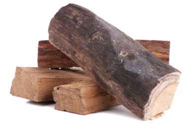 beyaz izole yakacak odun