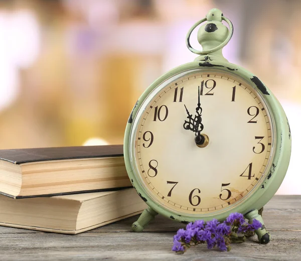 Retro alarm on table, close up — Stock Photo, Image