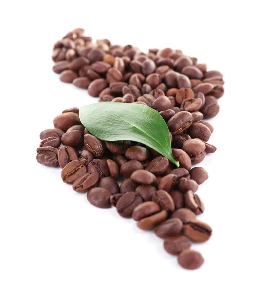 Wave shaped coffee beans — Stock Photo, Image