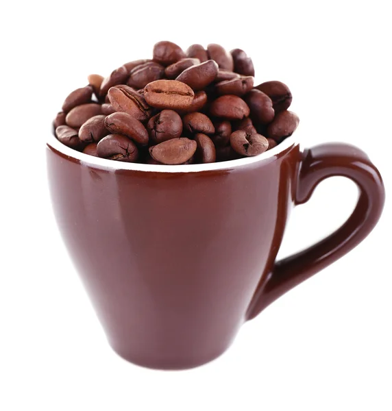 Mug of coffee beans — Stock Photo, Image