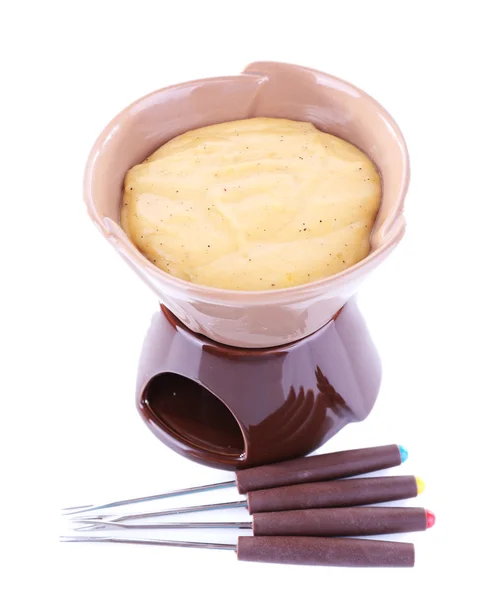 Fondue isolated on white — Stock Photo, Image