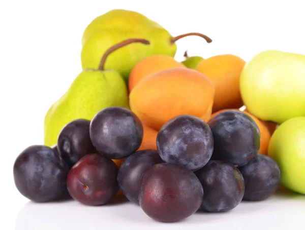 Ripe fruits isolated on white — Stock Photo, Image