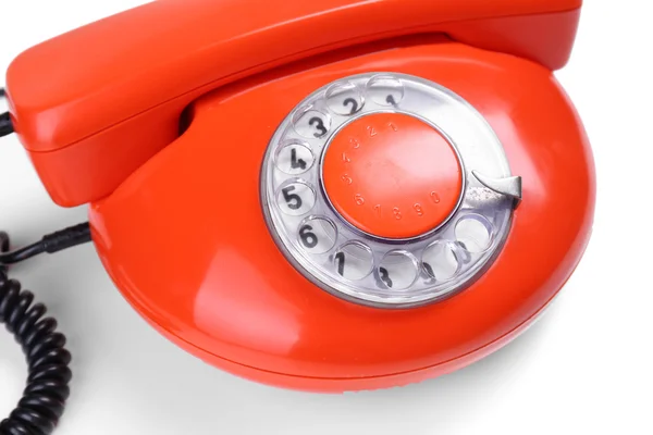 Retro red telephone, close up — Stock Photo, Image