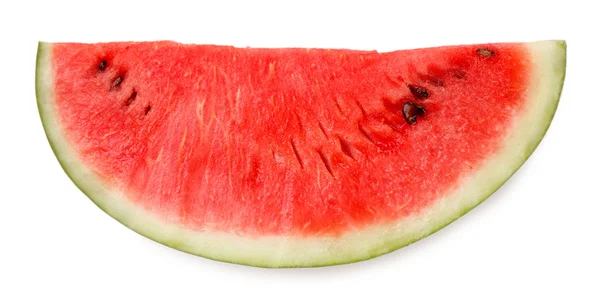 Frische Scheibe Wassermelone, isoliert auf weiß — Stockfoto