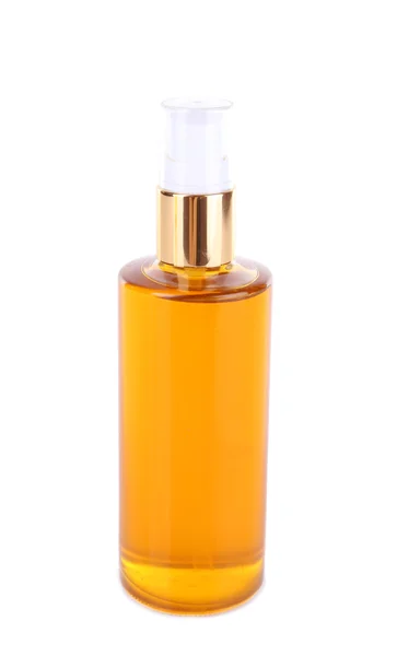 Bela garrafa cosmética, isolado em branco — Fotografia de Stock