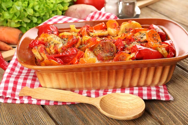 Vegetable ragout on table, close-up — Stock Photo, Image