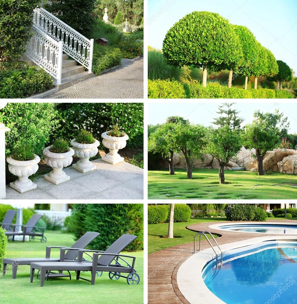 Collage of beautiful nature landscaping