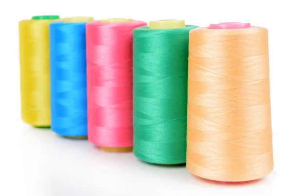 Colorful skeins of thread isolated on white — Stock Photo, Image