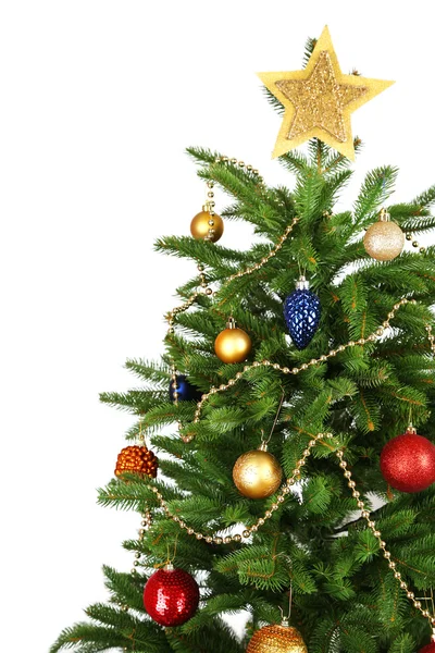 Albero di Natale decorato primo piano — Foto Stock