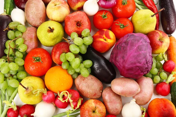 Świeże warzywa organiczne tło — Zdjęcie stockowe