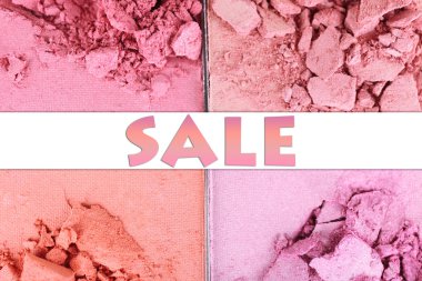 İndirim kavramı. Ezilmiş göz farı yakın çekim